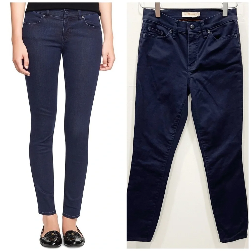 Tory Burch Dark Blue Skinny Ankle Pants Size 24